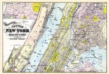 2, New York New Map, Adjacent Cities (Section 2), Hudson River Valley 1891